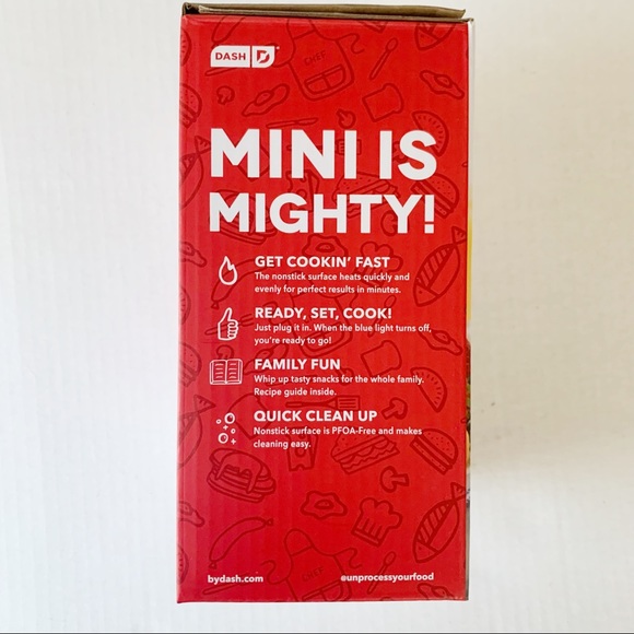 Dash Mini Electric red Waffle Maker new in box - Picture 4 of 7